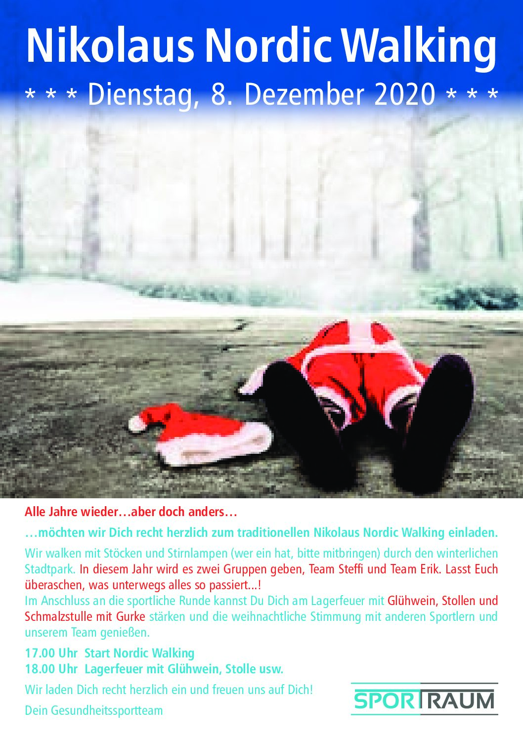 Nikolaus Nordic Walking am 8. Dezember ab 17 Uhr Nikolaus Nordic Walking am 8. Dezember ab 17 Uhr