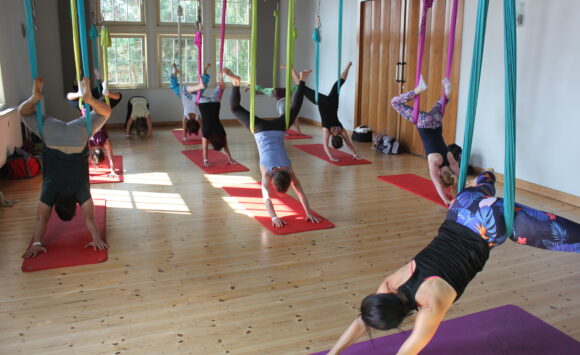 Aerial Flow Yoga Workshop am 26. November 2023, 11 – 13 Uhr Aerial Flow Yoga Workshop am 26. November 2023, 11 – 13 Uhr